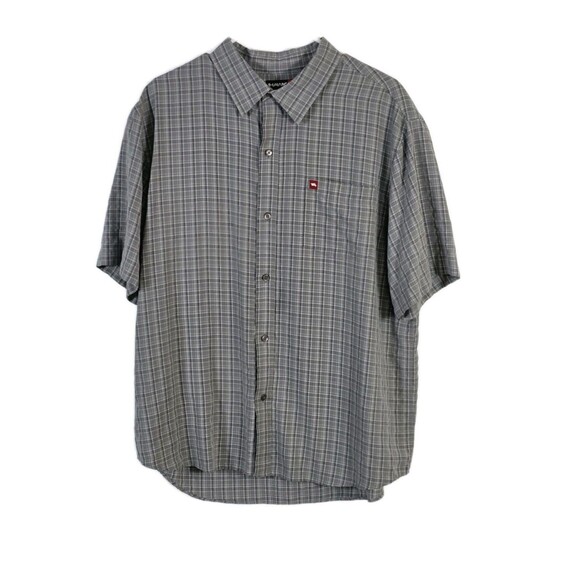 Tony Hawk Men's Large Plaid Gingham Short Sleeve Button Up Shirt - Picture 1 of 8